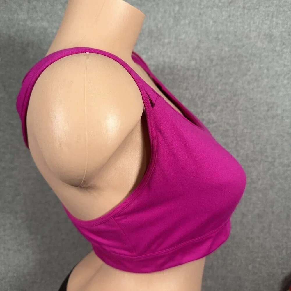 Victoria Sport Large Sports Bra Womens Pink Criss Cross Straps‎ Stretch Scoop